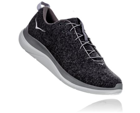 Hoka One One Hupana Flow Wool Ženske Road Tekaški Čevlji Temno Siva SI-085196K